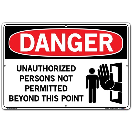 Vestil Polystyrene Sign, 12-1/2" Height, 18-1/2" Width, Polystyrene, Rectangle, English SI-D-68-D-PS-040
